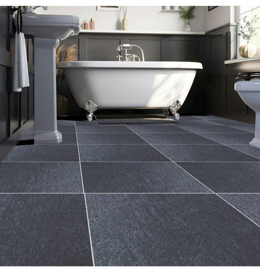 DuraPanel Tile Pattern Click Flooring - Oiled Slate - Envy Bathrooms Ltd