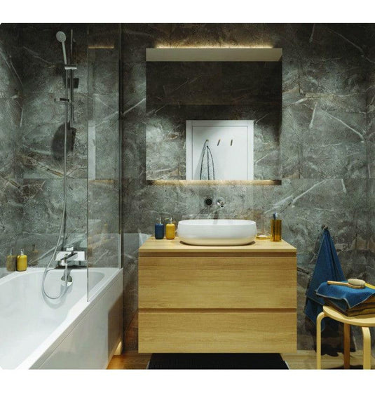 DuraPanel Vilo 4mm Solid Panel - Marble Skin Gloss - 1200mm x 600mm - Envy Bathrooms Ltd