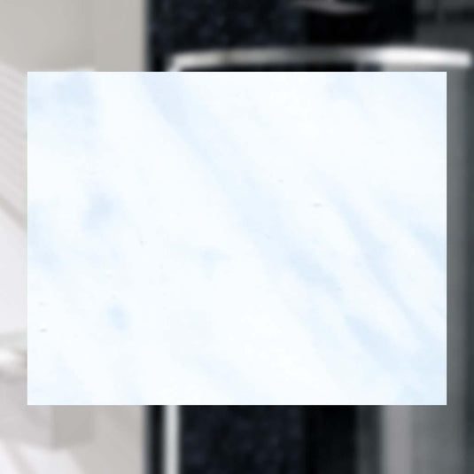 Glossy white marble effect bathroom wall panel with subtle light grey veining