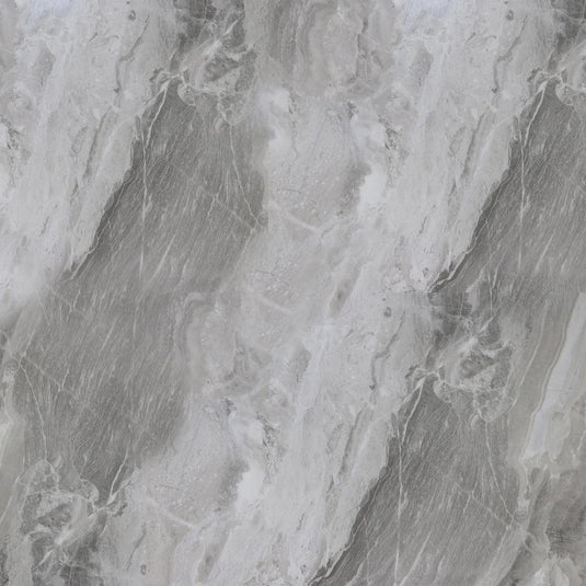 Grey marble effect bathroom wall panel with natural stone texture
