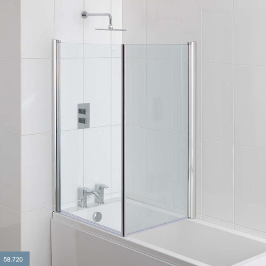 Eastbrook 1400 x 800mm Type 1 (6mm) Universal Side Bath Screen Chrome Profiles | 58.720