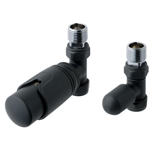 Eastbrook 15mm Straight TRV & Lockshield Valve Matt Anthracite | 41.3021