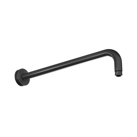 Eastbrook 400mm Wall Mounted Round Offset Shower Arm Matt Black | 78.0046