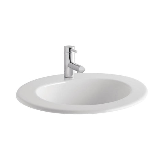Eastbrook 490mm Inset Vanity Basin 1TH White | 26.0052