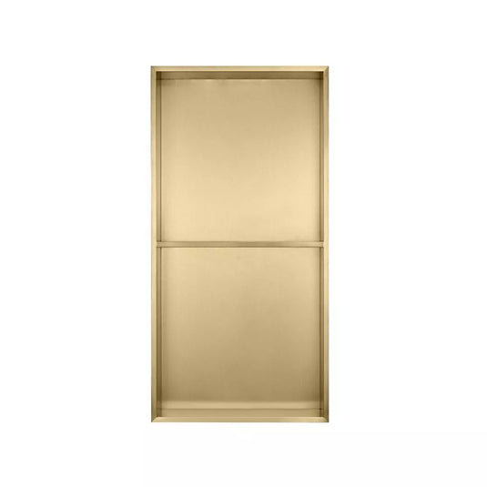 Eastbrook 600 x 300mm Shower Niche with Shelf Brushed Brass | 52.724 - Envy Bathrooms Ltd