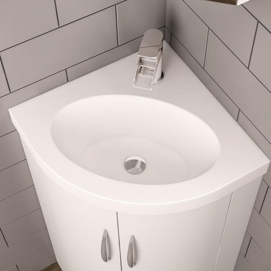 Eastbrook 600mm Cavone Corner Basin White | 36.4021
