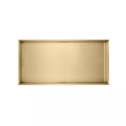 Eastbrook 600x300mm Shower Niche Brushed Brass | 52.722 - Envy Bathrooms Ltd