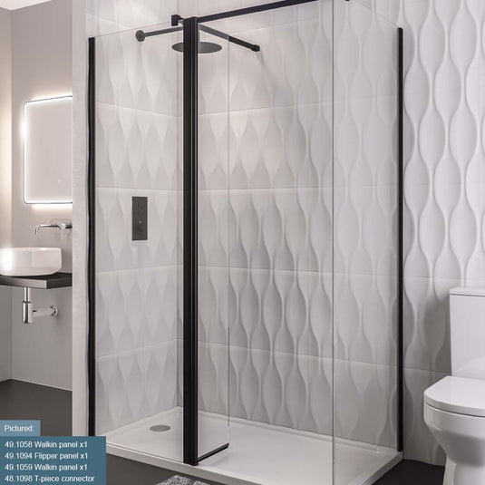 Eastbrook 8mm Flipper Deflector Panel 300x2000mm Matt Black | 49.1094