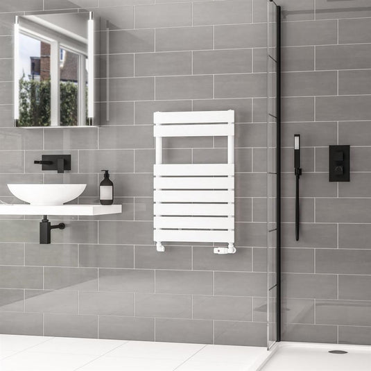 Eastbrook Addington II Towel Rail Type 10 790mm x 500mm Gloss White | 62.0253