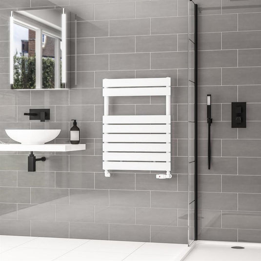 Eastbrook Addington II Towel Rail Type 10 790mm x 600mm Gloss White | 62.0254