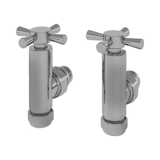 Eastbrook Angled Crosshead Radiator Valve Pair Chrome | 54.0025