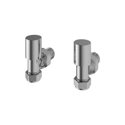 Eastbrook Angled Radiator Valves Pair Chrome | 54.0043