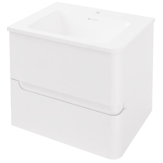 Eastbrook Arda 600mm Wall Hung Vanity Unit (RH) High Gloss White | 37.1031