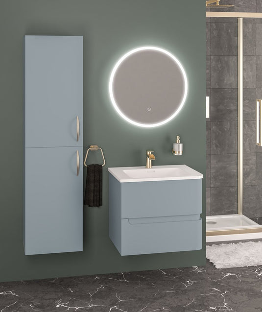 Eastbrook Arda 600mm Wall Hung Vanity Unit (RH) Matt Grey | 37.1032