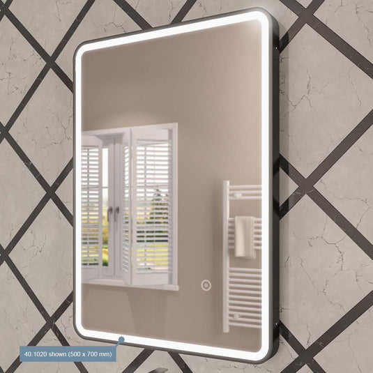 Eastbrook Arno 600 x 800mm LED Mirror Black Frame | 40.1021