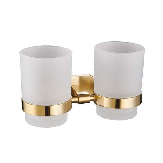 Eastbrook Asti Double Tumbler Holder Brushed Brass | 52.447