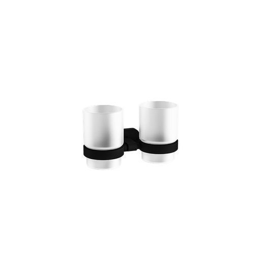 Eastbrook Asti Double Tumbler Holder Matt Black | 52.427