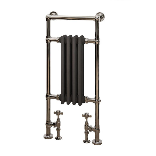 Eastbrook Avon Traditional 960 x 429mm Towel Radiator Chrome/Matt Anthracite | 41.1028