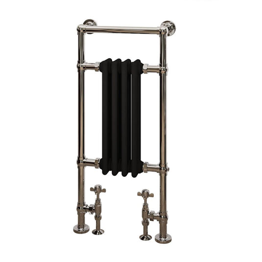 Eastbrook Avon Traditional 960 x 429mm Towel Radiator Chrome/Matt Black | 41.1029