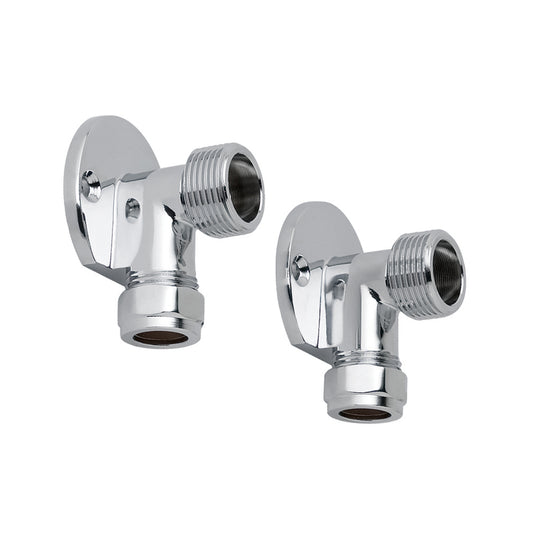 Eastbrook Backplate Elbow Unions Pair Chrome | 93.0060