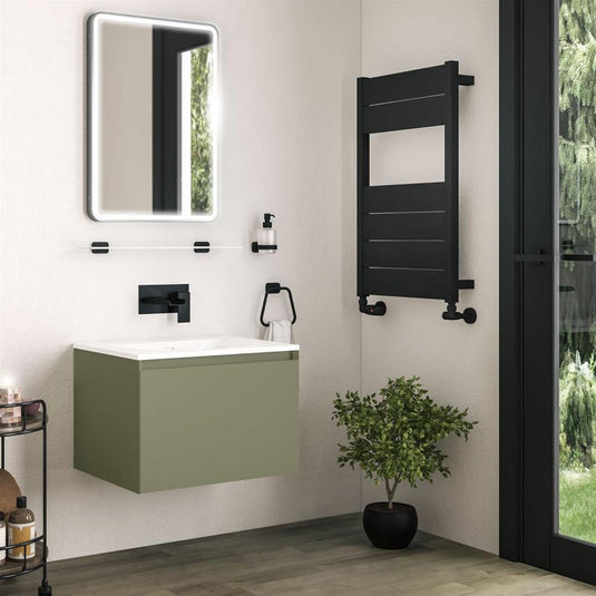 Eastbrook Badbury 600mm  Wall Hung 1 Drawer Vanity Unit - Savannah Green | 72.0028