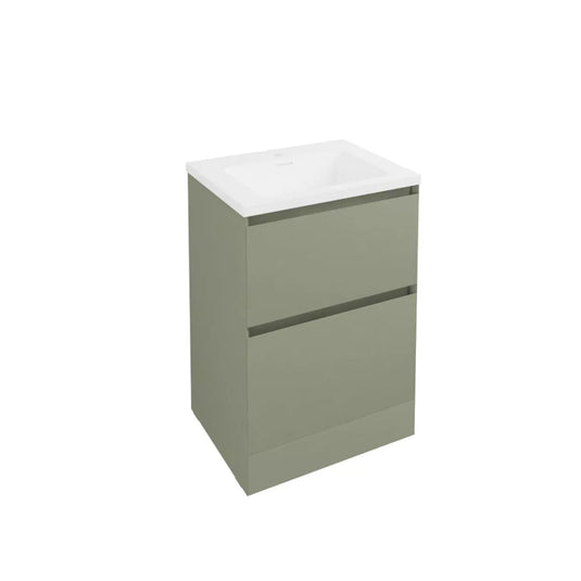 Eastbrook Badbury 60cm Floorstanding Drawer Vanity Unit Savannah Green Matt | 72.0036 - Envy Bathrooms Ltd