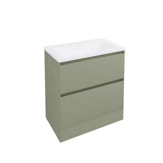 Eastbrook Badbury 80cm Floorstanding Drawer Vanity Unit Savannah Green Matt | 72.0039 - Envy Bathrooms Ltd