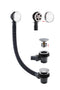 Eastbrook Bath Push Button Waste & Overflow Chrome | 98.1011