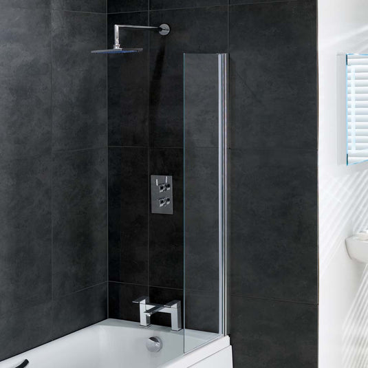 Eastbrook Bathguard 1400x300mm (6mm) Clear Glass Bath Screen Chrome Profiles | 58.715