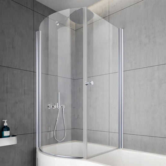 Eastbrook Beaufort 1535x(775+850)mm Type 1 6mm Pivot Door Bath Screen LH Chrome | 69.4001L