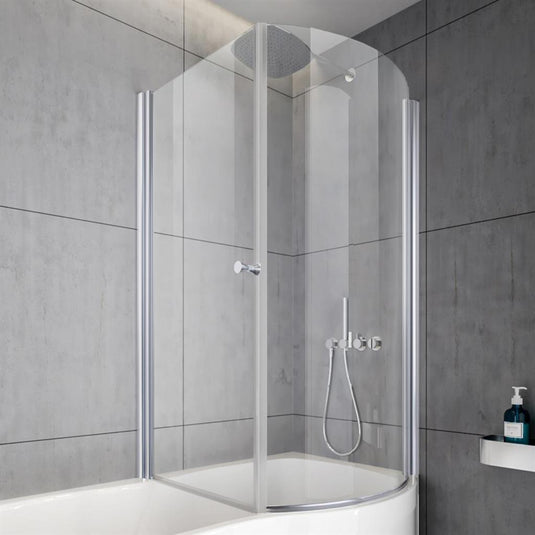 Eastbrook Beaufort 1535x(775+850)mm Type 1 6mm Pivot Door Bath Screen RH Chrome | 69.4001R