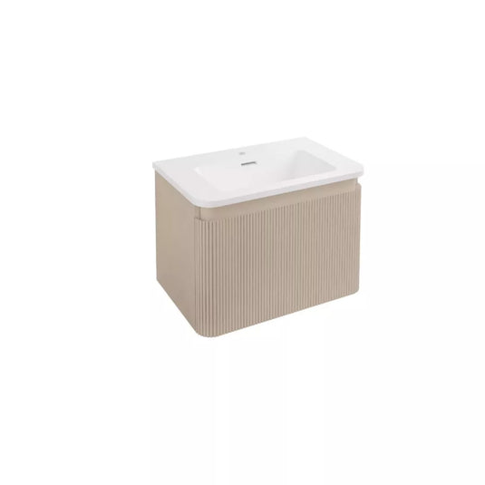 Eastbrook Belice 60cm Fluted Wall Hung Drawer Unit Cashmere Gloss | 37.2130 - Envy Bathrooms Ltd
