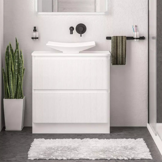 Eastbrook Belice 80cm Floorstanding Drawer Vanity Unit High Gloss White | 37.2099 - Envy Bathrooms Ltd