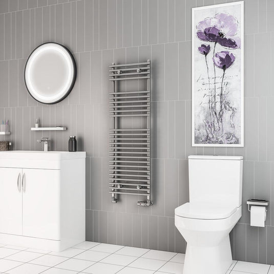 Eastbrook Biava 1200 x 400mm Tube on Tube Towel Rail Chrome | 41.0164 - Envy Bathrooms Ltd