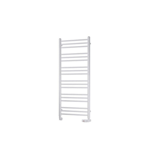 Eastbrook Biava 1200 x 500mm Round Towel Rail Gloss White | 41.0158
