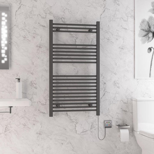 Eastbrook Biava Dry Element Towel Rail 1100 x 600mm Matt Anthracite | 47.0012