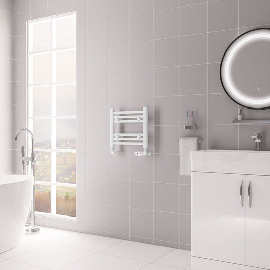 Eastbrook Biava Multirail HV Straight 360mm x 400mm Gloss White | 61.0084