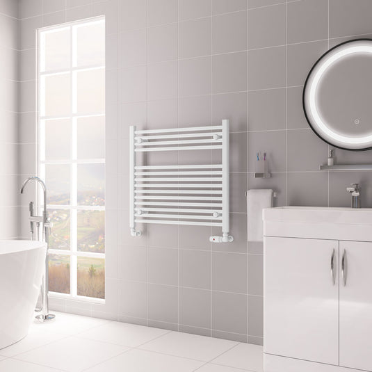 Eastbrook Biava Multirail HV Straight 688mm x 750mm Gloss White | 61.0087