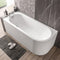 Eastbrook Biscay D‑Shape Bath Panel 1700 x 700mm Beauforte White | 42.6122