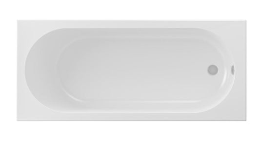 Eastbrook Biscay Straight Edge Single Ended 1800 x 800mm (5mm) Bath White | 42.0151