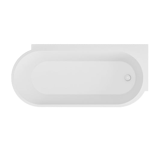 Eastbrook Bray 1600mm Bath (RH) (Inc Waste) White | 33.0042