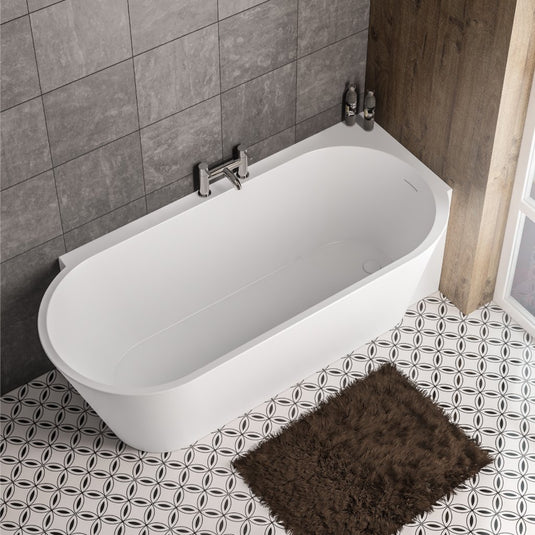 Eastbrook Bray 1600mm Bath (RH) (Inc Waste) White | 33.0042