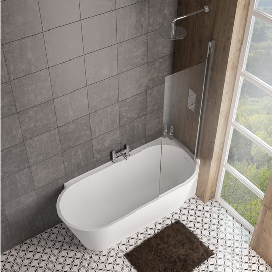 Eastbrook Bray 1600mm Bath (RH) (Inc Waste) White | 33.0042