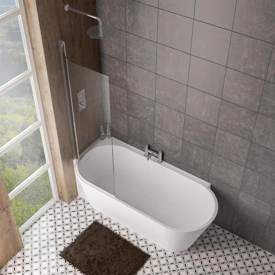 Eastbrook Bray 6mm Bath Screen 1400x730mm Left Hand Chrome | 49.2014