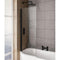 Eastbrook Bray 6mm Bath Screen 1400x730mm Left Hand Matt Black | 49.2015