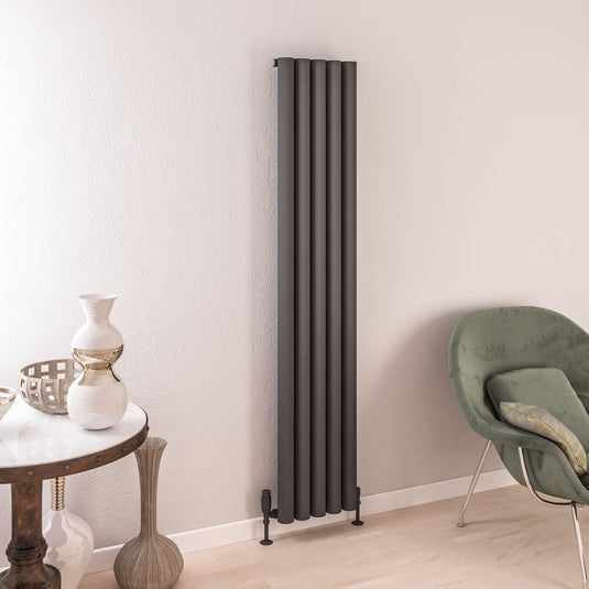 Eastbrook Burford 1800 x 345mm Aluminium Radiator Matt Anthracite | 89.0244