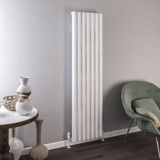 Eastbrook Burford 1800 x 485mm Aluminium Radiator Matt White | 89.0237
