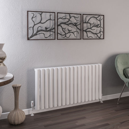 Eastbrook Burford 600 x 1185mm Aluminium Radiator - Matt White - 89.0233