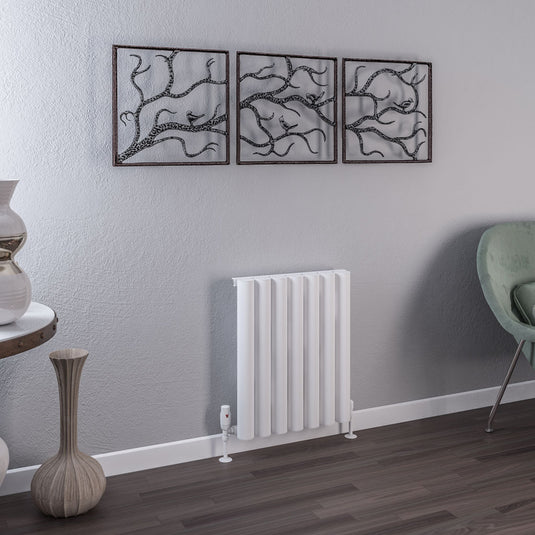 Eastbrook Burford 600 x 485mm Aluminium Radiator Matt White | 89.0229