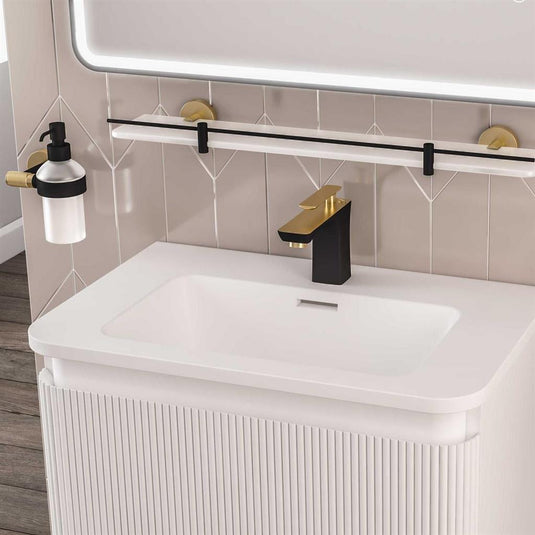 Eastbrook Catania Soap Dispenser Matt Black/Brushed Brass | 52.509